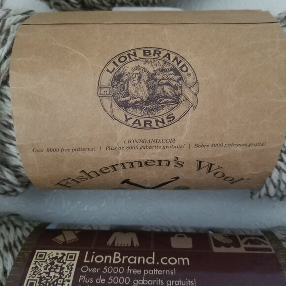 Lyon Brand Yarn Fishermans Wool  200 Oak Tweed Pure Virgin Wool Beige Brown - Picture 3 of 10